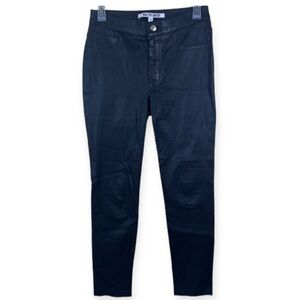 Walter Baker Stretch Lamb Leather Straight Pant Black Small